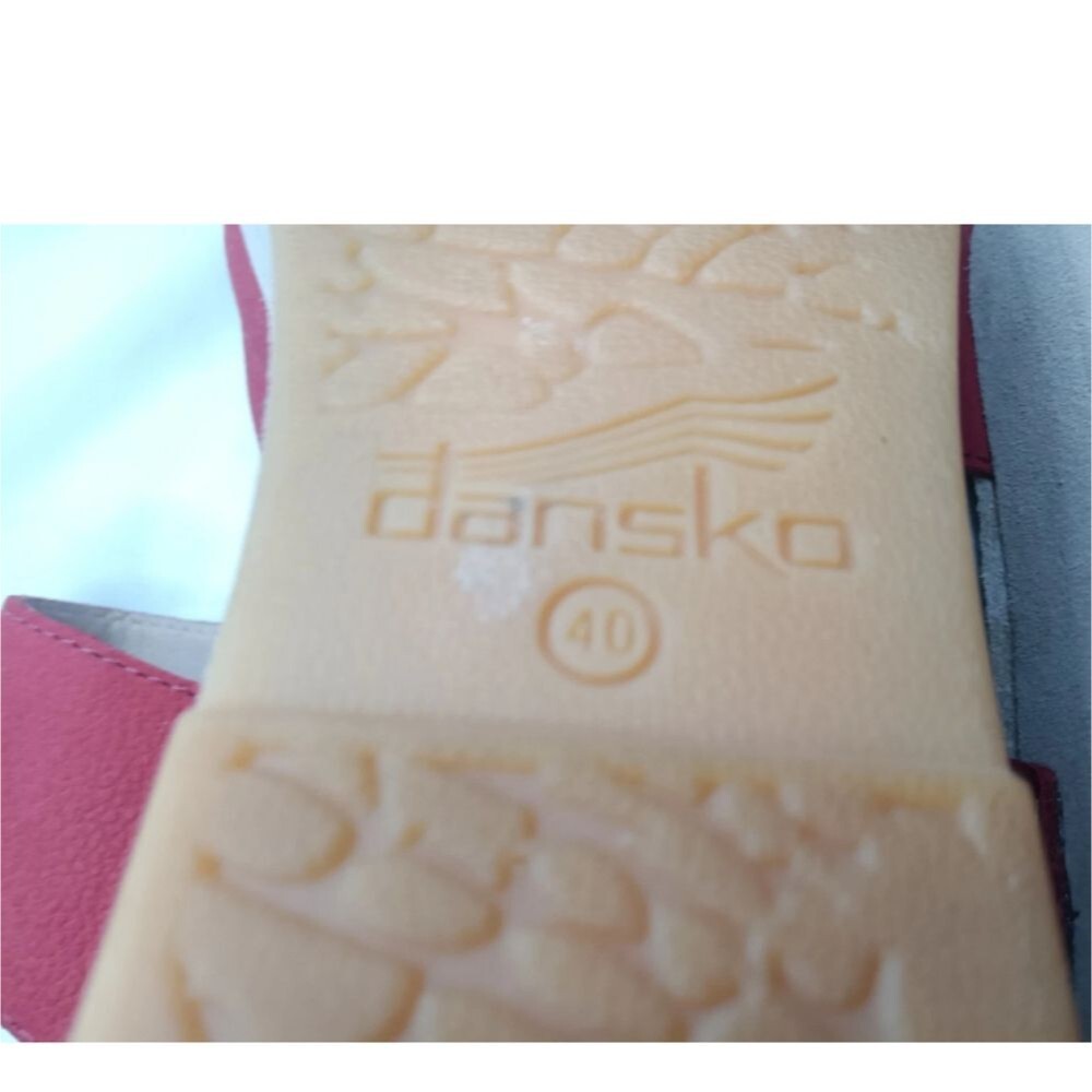 Dansko Selma Platform Wedge Sandals Women's Size 9.5/10 EU 40 Red Leather - Picture 10 of 10